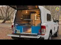 Ford Ranger Truck Bed Camper for two people - Inside Tour Description