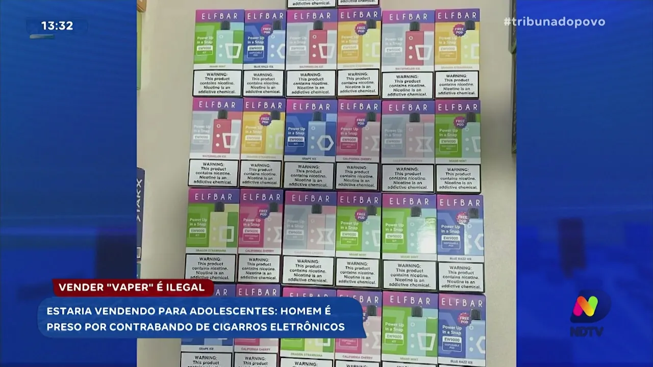 Venda proibida de vapes: homem é detido no planalto norte