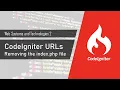 CodeIgniter URLs - Removing the index php file Web Systems and Technologies 2 CodeIgniter 3