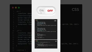 Toggle switch with pure HTML CSS JS