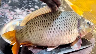 Amazing Fish Cut Skills | Big Carp Fish Cutting By Expert Cutter