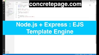 Node js Express EJS Template Engine
