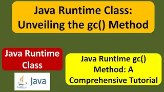 Java Runtime Class Unveiling the gc Method Java Tutorial