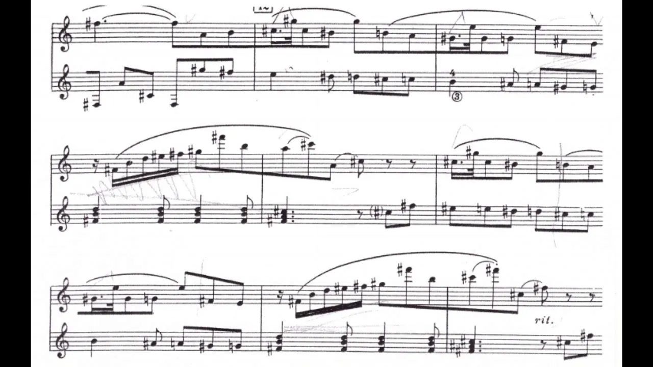 Franco Margola: Sonata Quarta for Flute & Guitar (Score video)