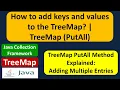 How to add keys and values to the TreeMap TreeMap PutAll