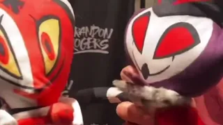 Bryce and Brandon Messing around with Helluva Boss plushies