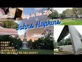 Day in the life at Johns Hopkins dining hall gym library classes freshmen year