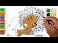 Drawing and Coloring Page African American Hairstyles Page from Respect my Hair Coloring Book