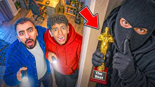 شخص مجهول سرق جائزة افضل صانع محتوي من بيتي😱مصنوعة من الذهب ع 24 🏆😳( زرعلنا كاميرا مراقبة !😭💔)