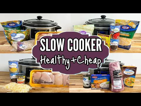 HEALTHY DUMP & GO CROCKPOT DINNERS | Cheap & EASY Tasty Slow Cooker Meals | Julia Pacheco Recipes