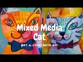 Kunst een lange - Mixed Media Kat - maak met mij