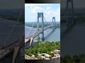 Aerial View of Verrazzano-Narrows Bridge New York City Drone Shorts