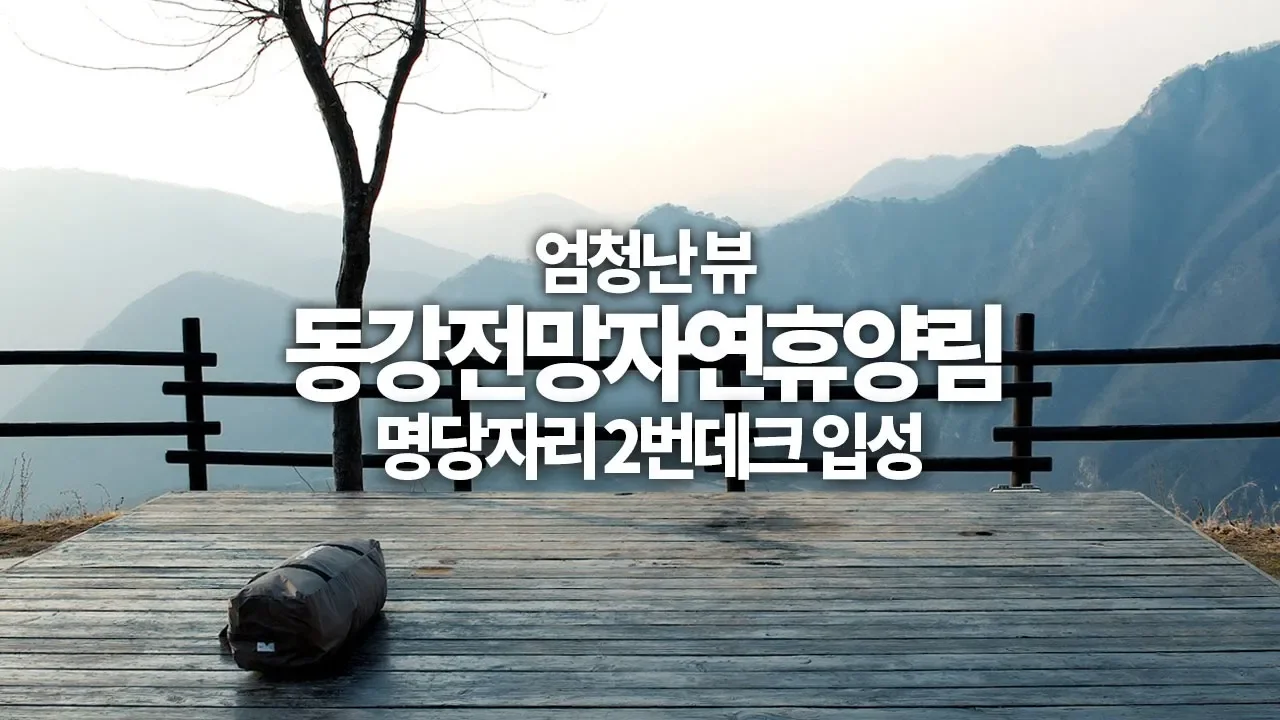 엄청난 뷰! 강원도 동강전망자연휴양림 명당자리 2번데크 입성기, 돔텐트 솔로캠핑 첫째날 サムネイル