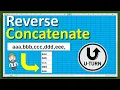 Excel - Split text to a vertical list using my REVERSE Concatenate formula