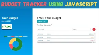 Learn How to Build a Budget Tracker using Javascript Expense Savings and Investment Tracker app