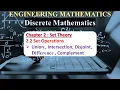 Ch 2 2 0 Set Operations Union Intersection Disjoint Difference Complement Set Theory