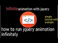 How to Run JQUERY Animate Function Infinitely JQUERY Animation Tutorial with Simple Logo Animation