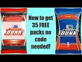 New 2022 How to get 35 FREE Panini Dunk packs no code needed NBA Basketball digital trading cards