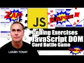 JavaScript Game Learn how to apply JavaScript to make a Battle Card Game no Libraries DOM code array