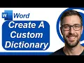 How To Create A Custom Dictionary In Microsoft Word 2026 Guide