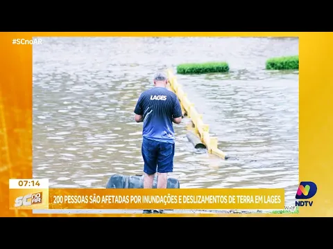 Chuvas causam prejuízos em Lages: 200 pessoas afetadas por inundações e deslizamentos