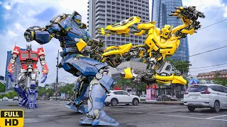 Transformers Optimus Prime Bumblebee vs Pacific Rim Robot War Movie 2023