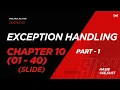 Exception Handling Java Chapter 10 Java Theory Course