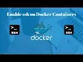 How to configure ssh in a Docker container