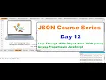 Day 12 Loop Through JSON Object After JSON parse Access Properties in JavaScript