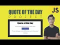 JAVASCRIPT Course Project Based Learning - Quote Of The Day Using Javascript Project