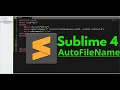 How to sublime text 4 auto filename package install and use New update