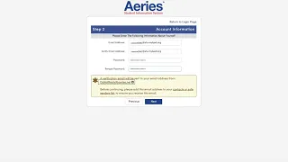 Creating a Student Aeries Account