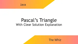 Pascal s Triangle LeetCode Easy Java Solution