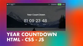 New Countdown clock in JS using HTML CSS JavaScript Tutorials Web Development Tutorials