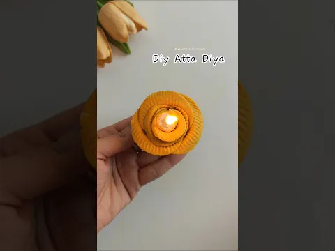CUTE Handmade Flower Diya made from Aata/Wheat Flour!