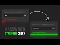 Password Strength Checker Javascript Password Strength Meter With Regex