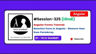 Angular Reactive Forms Tutorial in Hindi Remove Item from FormArray removeAt Method Ep-325