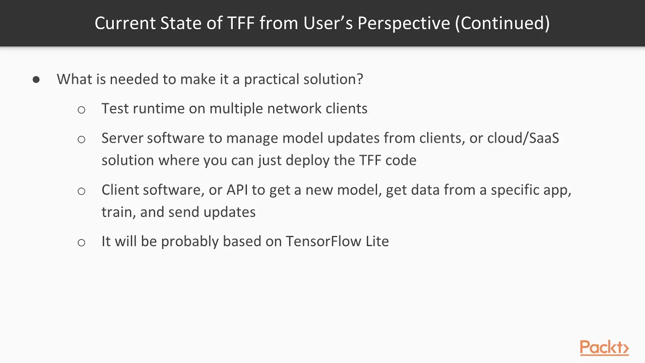 Federated Learning with TensorFlow: What Is Currently Possible | packtpub.com