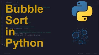 Bubble Sort Code in Python Sorting Algorithms Python Coding Tutorial Python Coding Interview