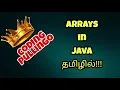arrays in java in tamil types of arrays in java single dimensional and two dimensional array