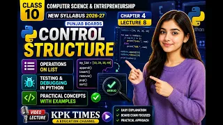 Class 10 Computer Science Chapter 4 Lecture 8 Python List Operations Testing Debugging 2026