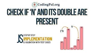 check if n and its double exists JAVASCRIPT implementation 100 Days DSA CodingPal org