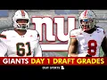 NY Giants Draft Grades For Round 1 Ft Arvell Reese Francis Mauigoa 2026 NFL Draft