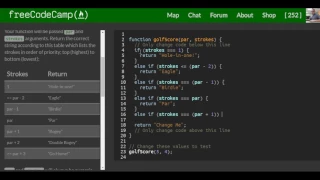 Golf Code freeCodeCamp Basic Javascript