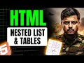HTML Nested Lists Tables The Complete Guide with 10 Detailed Examples HTML Full Course