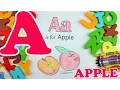 Learn Alphabet - Letter A Apple coloring pages