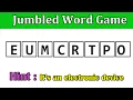 Guess the Jumbled Word By Using the Hint Word Scramble Puzzles