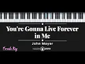 Download Lagu You're Gonna Live Forever in Me - John Mayer (KARAOKE PIANO - FEMALE KEY)