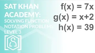 SAT Khan Academy Solving Function Notation Level 3