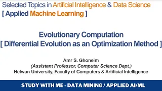 Data Mining - Applied AI Evolutionary computation Revision on genetic algorithm 1